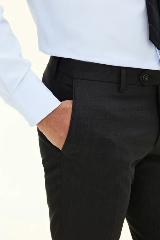 Regular Fit Microstructure Trousers