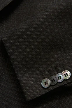 Regular Fit Microstructure Blazer