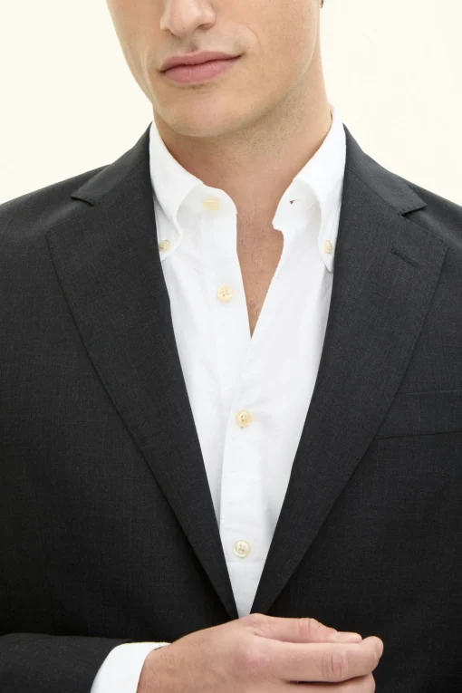 Regular Fit Microstructure Blazer