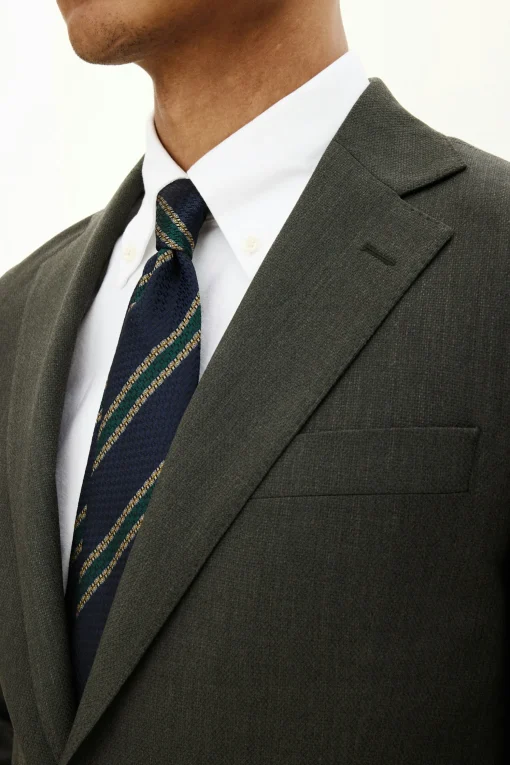 Regular Fit Microstructure Blazer