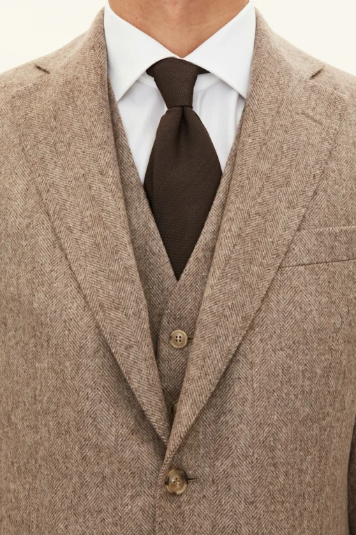 Regular Fit Microstructure Blazer