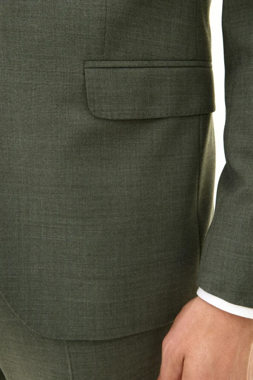 Regular Fit Microstructure Blazer