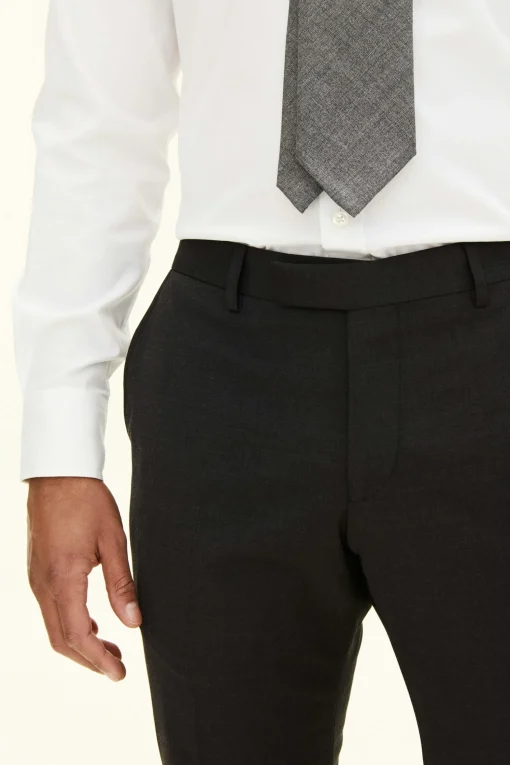 Regular Fit Microstructure Trousers