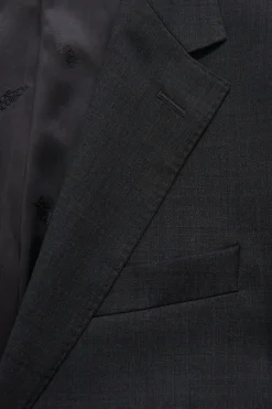 Regular Fit Microstructure Blazer