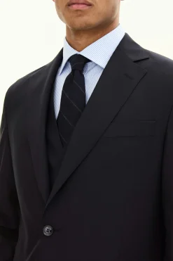 Regular Fit Microstructure Blazer