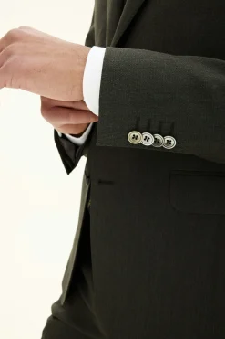 Regular Fit Microstructure Blazer