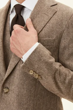 Regular Fit Microstructure Blazer