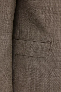 Regular Fit Microstructure Blazer