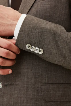 Regular Fit Microstructure Blazer