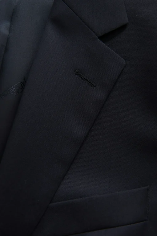 Regular Fit Microstructure Blazer