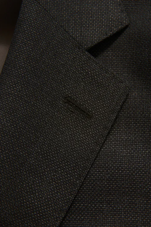 Regular Fit Microstructure Blazer