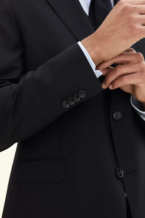 Regular Fit Microstructure Blazer