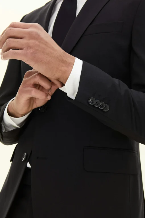 Regular Fit Microstructure Blazer