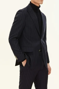 Regular Fit Pinstripe Flannel Blazer