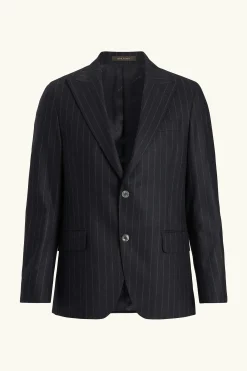 Regular Fit Pinstripe Flannel Blazer
