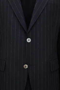 Regular Fit Pinstripe Flannel Blazer