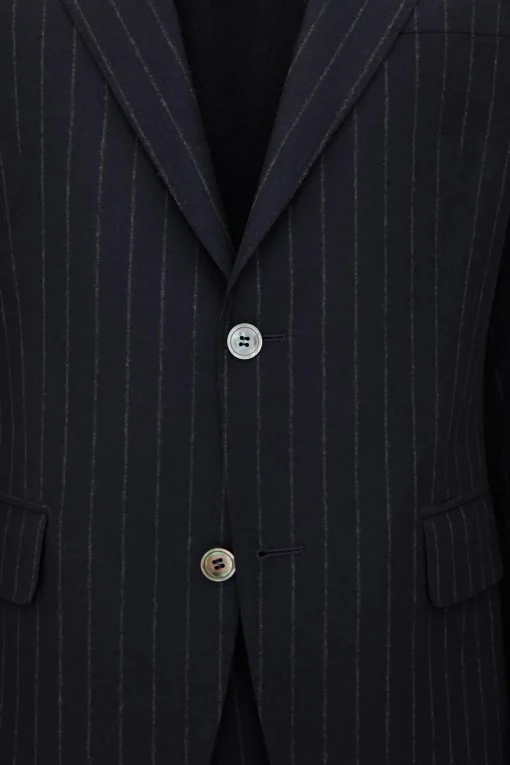 Regular Fit Pinstripe Flannel Blazer