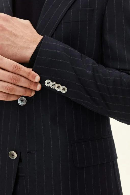 Regular Fit Pinstripe Flannel Blazer