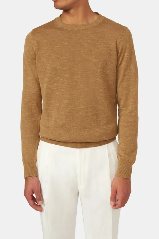 Regular Fit Roundneck Linen Blend Sweater