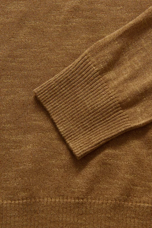 Regular Fit Roundneck Linen Blend Sweater