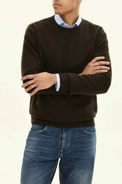 Regular Fit Roundneck Soft Wool Cashmere Sweater