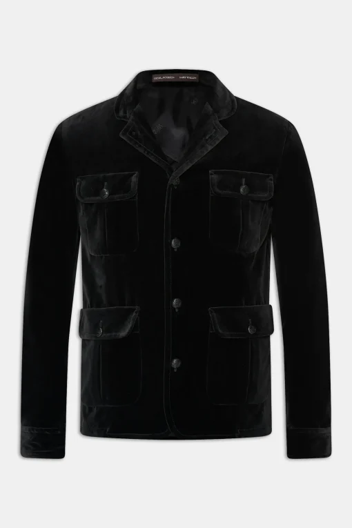 Regular Fit Shirt Jacket Velvet