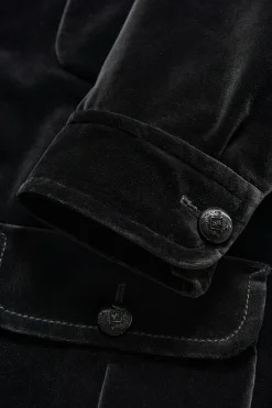 Regular Fit Shirt Jacket Velvet