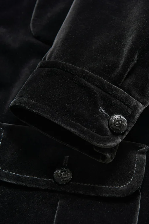 Regular Fit Shirt Jacket Velvet