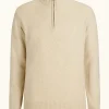Regular Fit Soft Wool Cashmere Half Zip Sweater