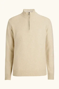 Regular Fit Soft Wool Cashmere Half Zip Sweater