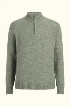Regular Fit Soft Wool Cashmere Half Zip Sweater