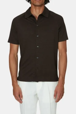 Regular Fit Stretch Linen Poloshirt