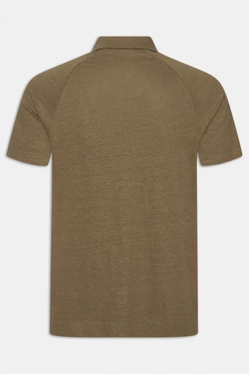 Regular Fit Stretch Linen Poloshirt