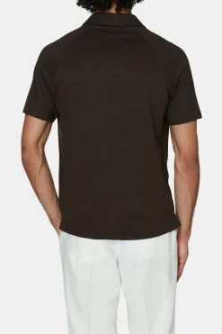 Regular Fit Stretch Linen Poloshirt