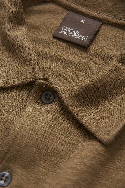 Regular Fit Stretch Linen Poloshirt