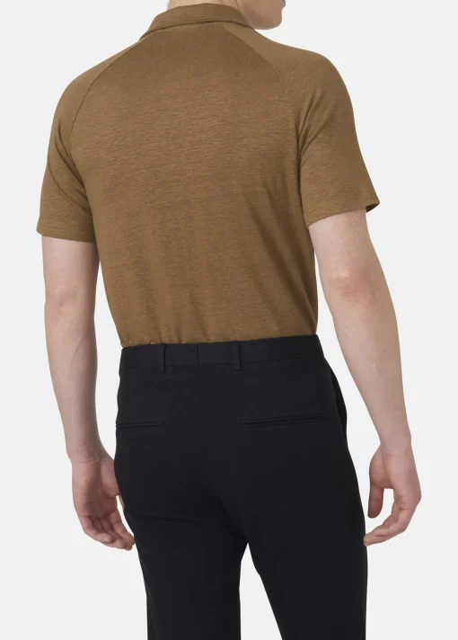 Regular Fit Stretch Linen Poloshirt