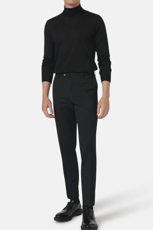 Regular Fit Tropical Wool Trousers