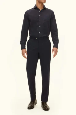 Regular Fit Tropical Wool Trousers