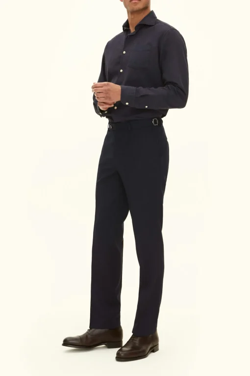 Regular Fit Tropical Wool Trousers