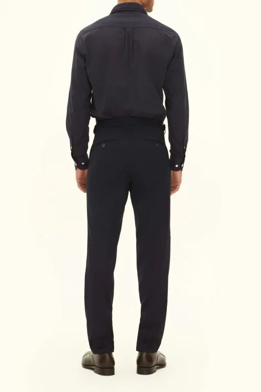 Regular Fit Tropical Wool Trousers