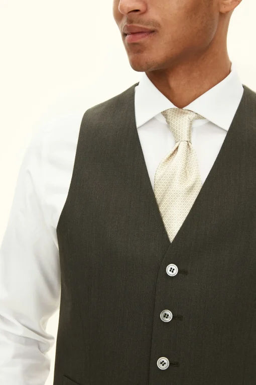 Regular Fit Tropical Wool Waistcoat
