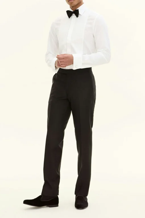 Regular Fit Tuxedo Microstructure Trousers