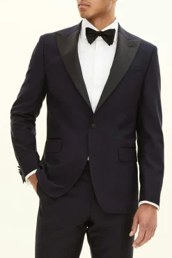 Regular Fit Tuxedo Microstructure Blazer