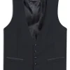 Regular Fit Tuxedo Microstructure Waistcoat