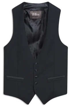 Regular Fit Tuxedo Microstructure Waistcoat