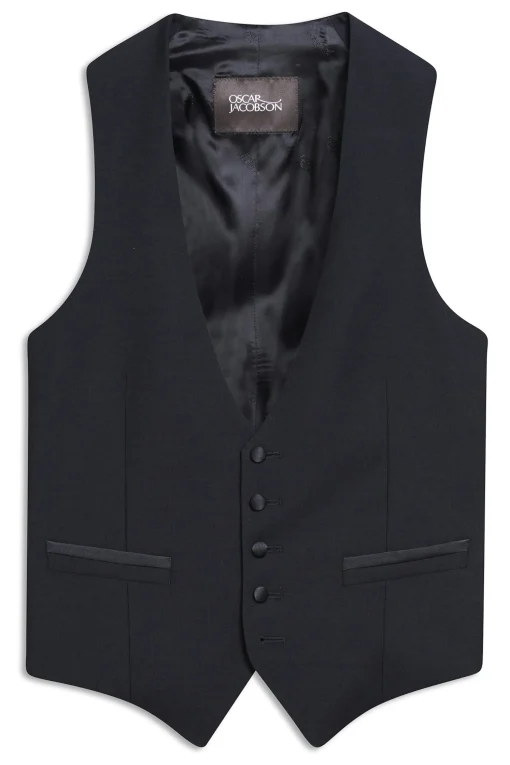 Regular Fit Tuxedo Microstructure Waistcoat