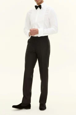 Regular Fit Tuxedo Microstructure Trousers