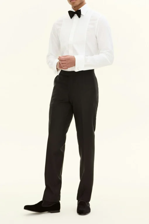 Regular Fit Tuxedo Microstructure Trousers