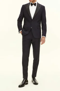 Regular Fit Tuxedo Microstructure Blazer