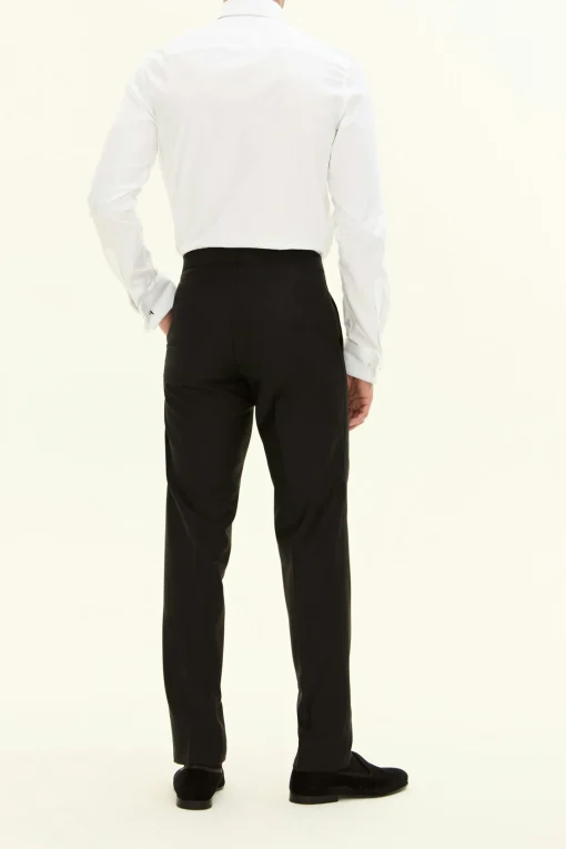 Regular Fit Tuxedo Microstructure Trousers